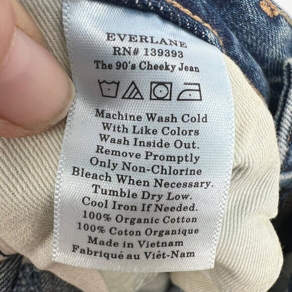 Everlane '90s Cheeky Straight Jean Ankle Length High Rise Size 26 crop Blue Jean - Picture 11 of 13